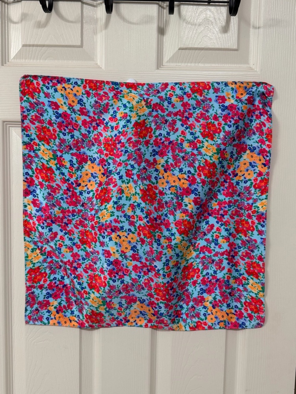 Elegant Bright Floral & Ruby Red Silk Scarves - Double Pack - Picture 11 of 14